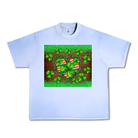 Grape Ice st.patricks heart shamrocks glitter Urban Heavy Tee - BarkalooDesign