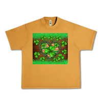 Peanut Butter st.patricks heart shamrocks glitter Urban Heavy Tee - BarkalooDesign