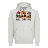 Dove Grey merry christmas coffee afro gnomies Zipper Hoodie - FaDigitalArtStudio
