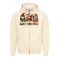 Sandshell merry christmas coffee afro gnomies Zipper Hoodie - FaDigitalArtStudio