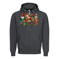 Smoke merry christmas coffee afro gnomies Zipper Hoodie - FaDigitalArtStudio