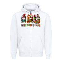 White merry christmas coffee afro gnomies Zipper Hoodie - FaDigitalArtStudio