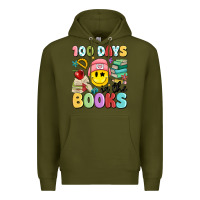 Army Green 100 days in the books Premium Hoodie - MaliasSmallBusiness