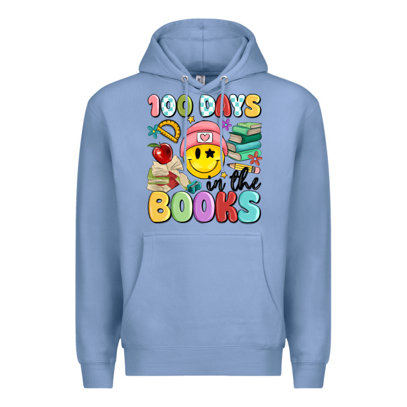 100 Days In The Books Premium Hoodie by MaliasSmallBusiness | Teevron