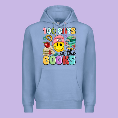 100 Days In The Books Premium Hoodie Designed By Maliassmallbusiness