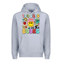 Heather Grey 100 days in the books Premium Hoodie - MaliasSmallBusiness