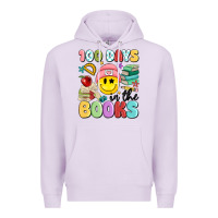 Lilac 100 days in the books Premium Hoodie - MaliasSmallBusiness