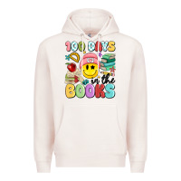 Pale Pink 100 days in the books Premium Hoodie - MaliasSmallBusiness