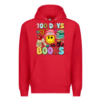 Red 100 days in the books Premium Hoodie - MaliasSmallBusiness