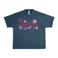 Midnight Navy It's Christmas Y'all Season Pink Christmas Urban Heavy Tee - RanaPortraitStore
