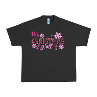 Pigment Black It's Christmas Y'all Season Pink Christmas Urban Heavy Tee - RanaPortraitStore