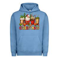 Pigment Pebble Blue Christmas Santa coffee cups current mood Urban Hoodie - MaliasSmallBusiness