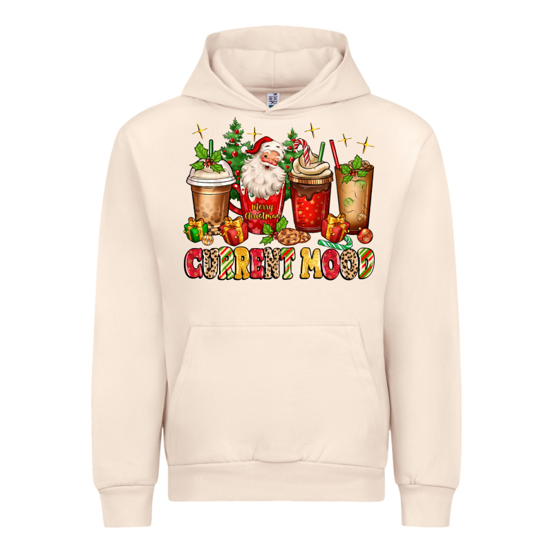 Christmas Santa Coffee Cups Current Mood Urban Hoodie by MaliasSmallBusiness | Teevron