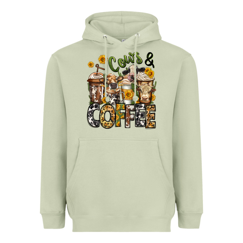 Cows And Coffee Cups Heavyweight Hoodie by Jasminsmagicworld | Teevron