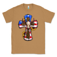 Toasted Coconut american flag cross cow skull sunflowers Classic Tee - RanaPortraitStore