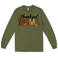 Army Green thankful mama Long Sleeve Tee - texasbilliewilder