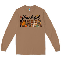 Toasted Coconut thankful mama Long Sleeve Tee - texasbilliewilder