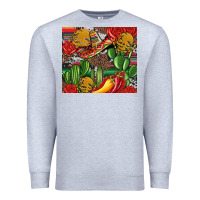 Heather Grey mexican cacti Premium Sweatshirt - Artiststas