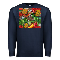 Navy mexican cacti Premium Sweatshirt - Artiststas