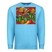 Ocean Blue mexican cacti Premium Sweatshirt - Artiststas