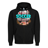 Black eat sleep soccer repeat Zipper Hoodie - HRA Design Shop
