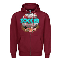 Burgundy eat sleep soccer repeat Zipper Hoodie - HRA Design Shop