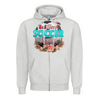 Dove Grey eat sleep soccer repeat Zipper Hoodie - HRA Design Shop