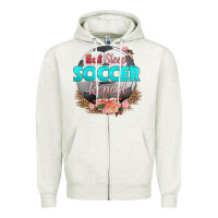 Oatmeal Heather eat sleep soccer repeat Zipper Hoodie - HRA Design Shop