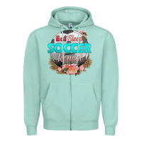 Seafoam eat sleep soccer repeat Zipper Hoodie - HRA Design Shop