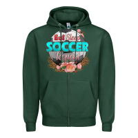 Sports Green eat sleep soccer repeat Zipper Hoodie - HRA Design Shop