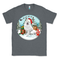Charcoal Heather Christmas samoyed dog Classic Tee - FaDigitalArtStudio