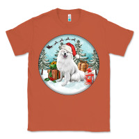 Copper Christmas samoyed dog Classic Tee - FaDigitalArtStudio
