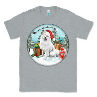 Heather Grey Christmas samoyed dog Classic Tee - FaDigitalArtStudio