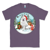 Lavender Christmas samoyed dog Classic Tee - FaDigitalArtStudio