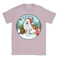 Lilac Christmas samoyed dog Classic Tee - FaDigitalArtStudio