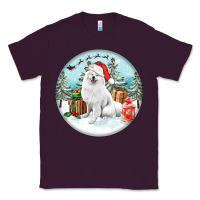 Plum Christmas samoyed dog Classic Tee - FaDigitalArtStudio