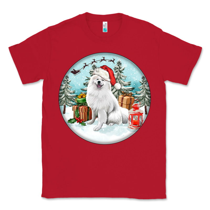 Christmas Samoyed Dog Classic Tee by FaDigitalArtStudio | Teevron