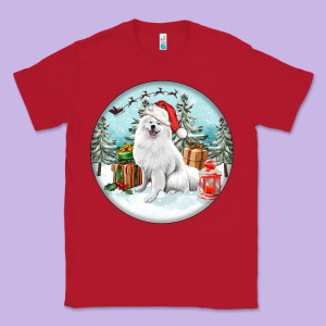 Christmas Samoyed Dog Classic Tee Designed By Fadigitalartstudio
