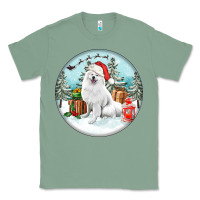Sage Christmas samoyed dog Classic Tee - FaDigitalArtStudio