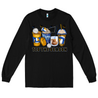 Black tis' the season volleyball coffee cups Long Sleeve Tee - Zillion Design Studio
