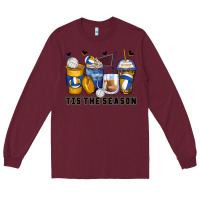 Burgundy tis' the season volleyball coffee cups Long Sleeve Tee - Zillion Design Studio