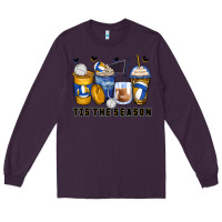 Plum tis' the season volleyball coffee cups Long Sleeve Tee - Zillion Design Studio