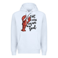 White got a little cajun in my soul Premium Hoodie - MaliasSmallBusiness