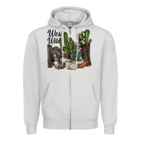 Dove Grey west wild Zipper Hoodie - SublimationCraftShop