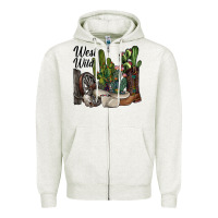 Oatmeal Heather west wild Zipper Hoodie - SublimationCraftShop