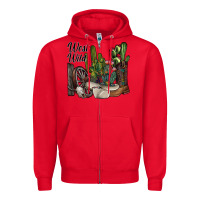 Red west wild Zipper Hoodie - SublimationCraftShop