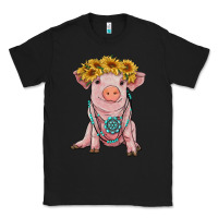 Black sunflower pig with gemstone Classic Tee - RanaPortraitStore