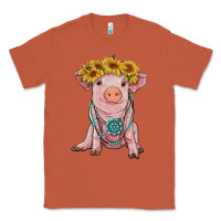 Copper sunflower pig with gemstone Classic Tee - RanaPortraitStore