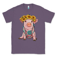 Lavender sunflower pig with gemstone Classic Tee - RanaPortraitStore