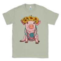 Matcha sunflower pig with gemstone Classic Tee - RanaPortraitStore
